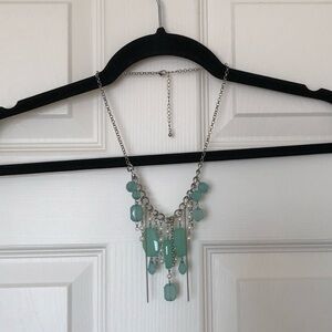 Aqua Statement Pendant Necklace